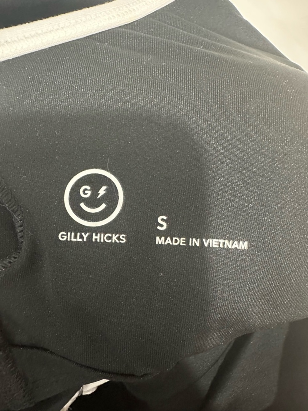 Gilly Hicks Black One-Piece Romper with White Trim - Picture 3 of 3